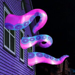 Joiedomi 3 Pcs Halloween Inflatables Octopus Tentacle Outdoor Window Decorations
